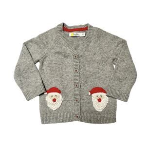 Baby Boden Santa Claus Cardigan Sweater Size 12-18m